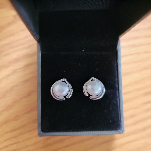 ❄️2 for 20❄️ Stainless Steel Pearl Earrings - Picture 3 of 4